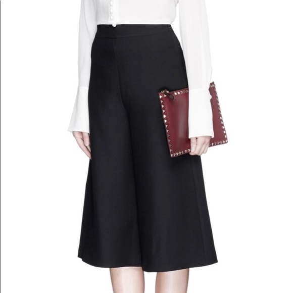 Valentino Handbags - Valentino Garavani Burgundy Rockstud Clutch Wristlet Bag